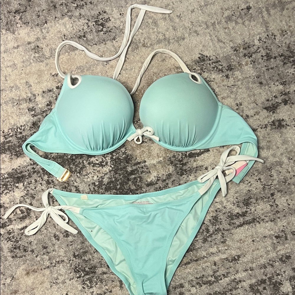 Victoria's Secret Mint Blue/Green Bikini Set